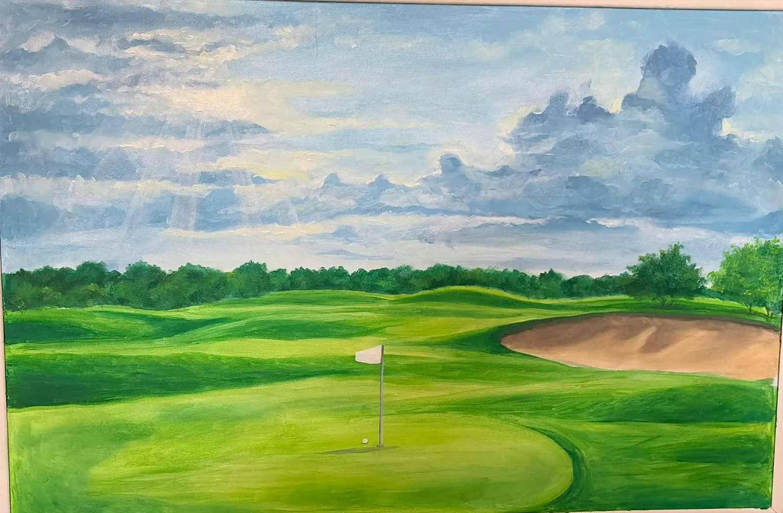 Golf Portrait — Acrylic on canvas by Ashlyn Berry Collins