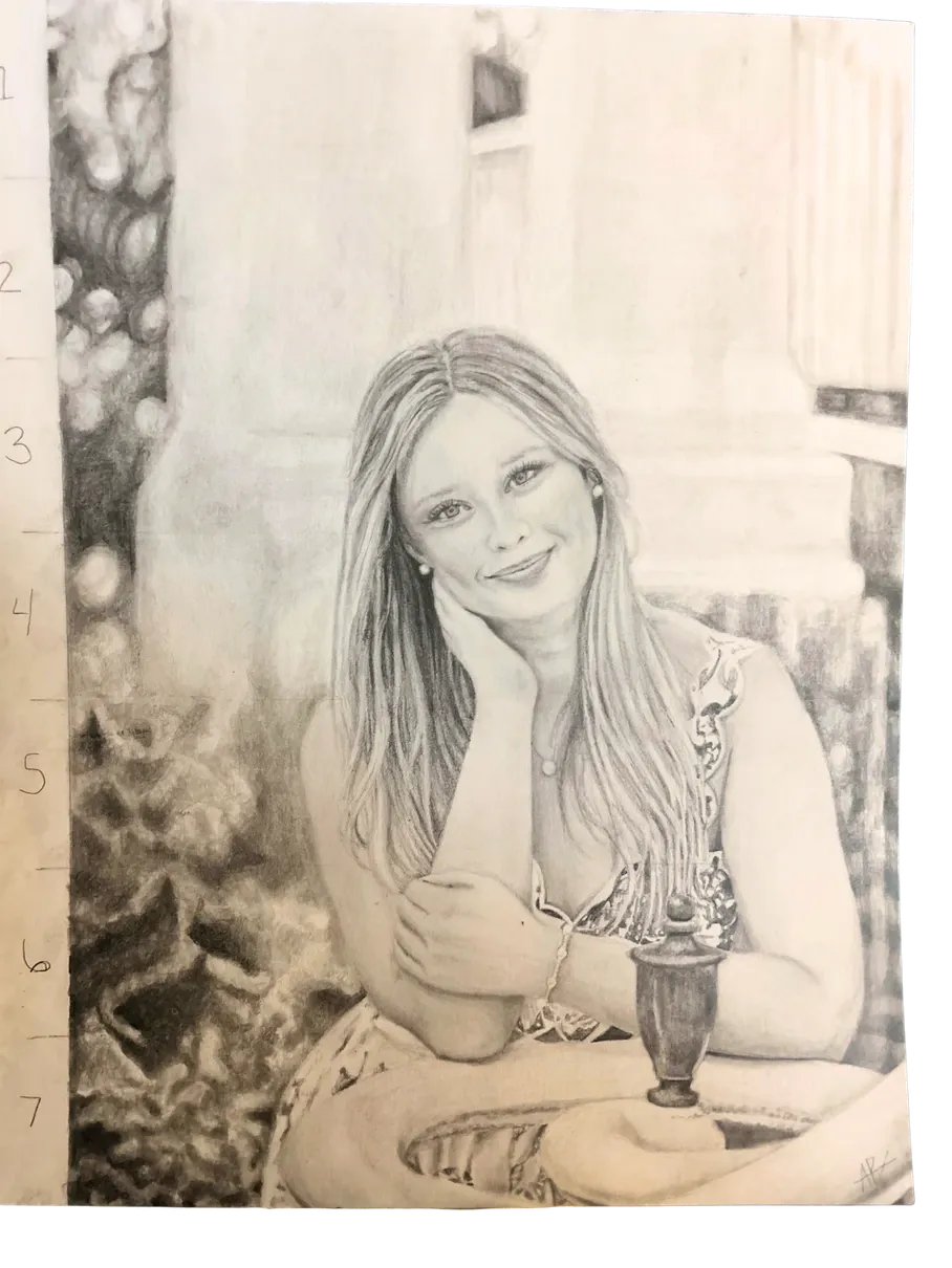 Portrait Study — Graphite on paper by Ashlyn Berry Collins