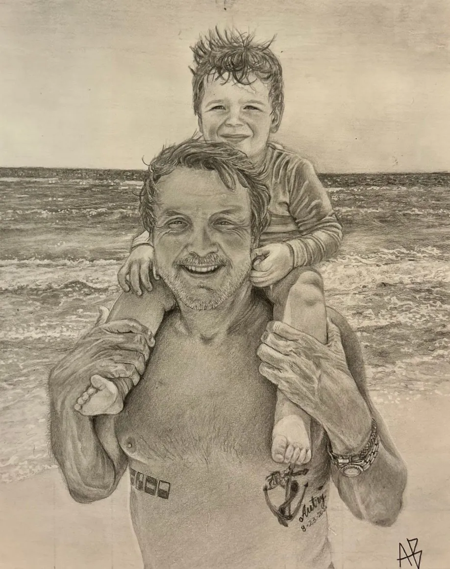 Shoulders — Graphite on paper by Ashlyn Berry Collins