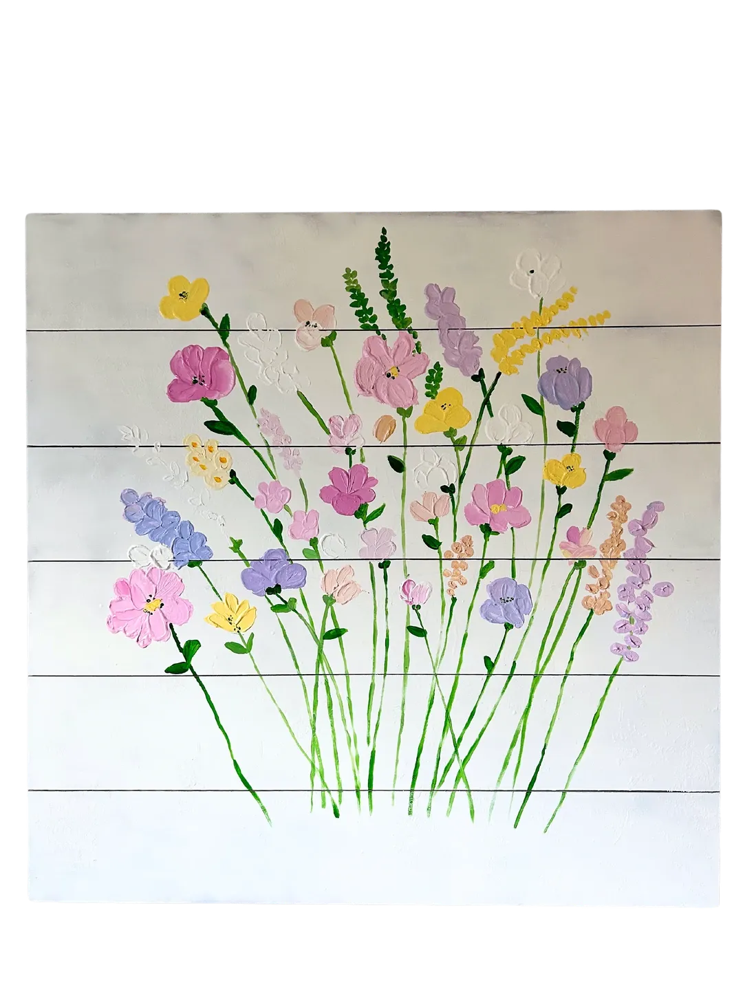 Wildflowers — Acrylic on reclaimed wood by Ashlyn Berry Collins