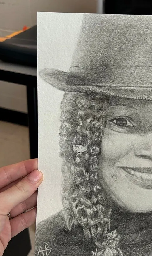 Woman in a Hat — Graphite on paper by Ashlyn Berry Collins